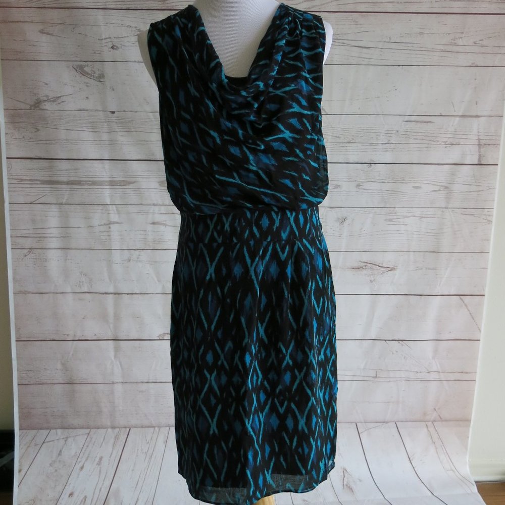 Banana Republic Factory Multi Color Pleated Sleeveless Blouson Dress - Size 6